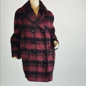 Coach wool Plaid Double-Breasted Women's Coat- almost new